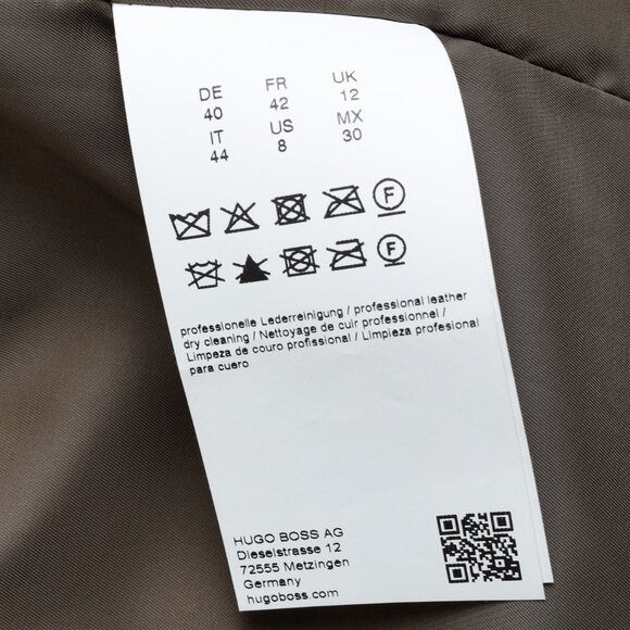 Hugo Boss Grey Green Leather Moto Jacket - Picture 10 of 13